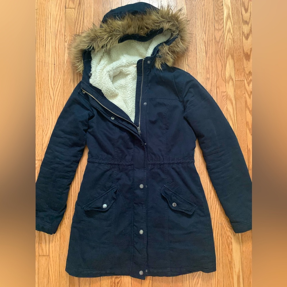 HOLLISTER WinterJacket* 60$ Never worn brand new without tgs NAVYBLUE Szmedium.